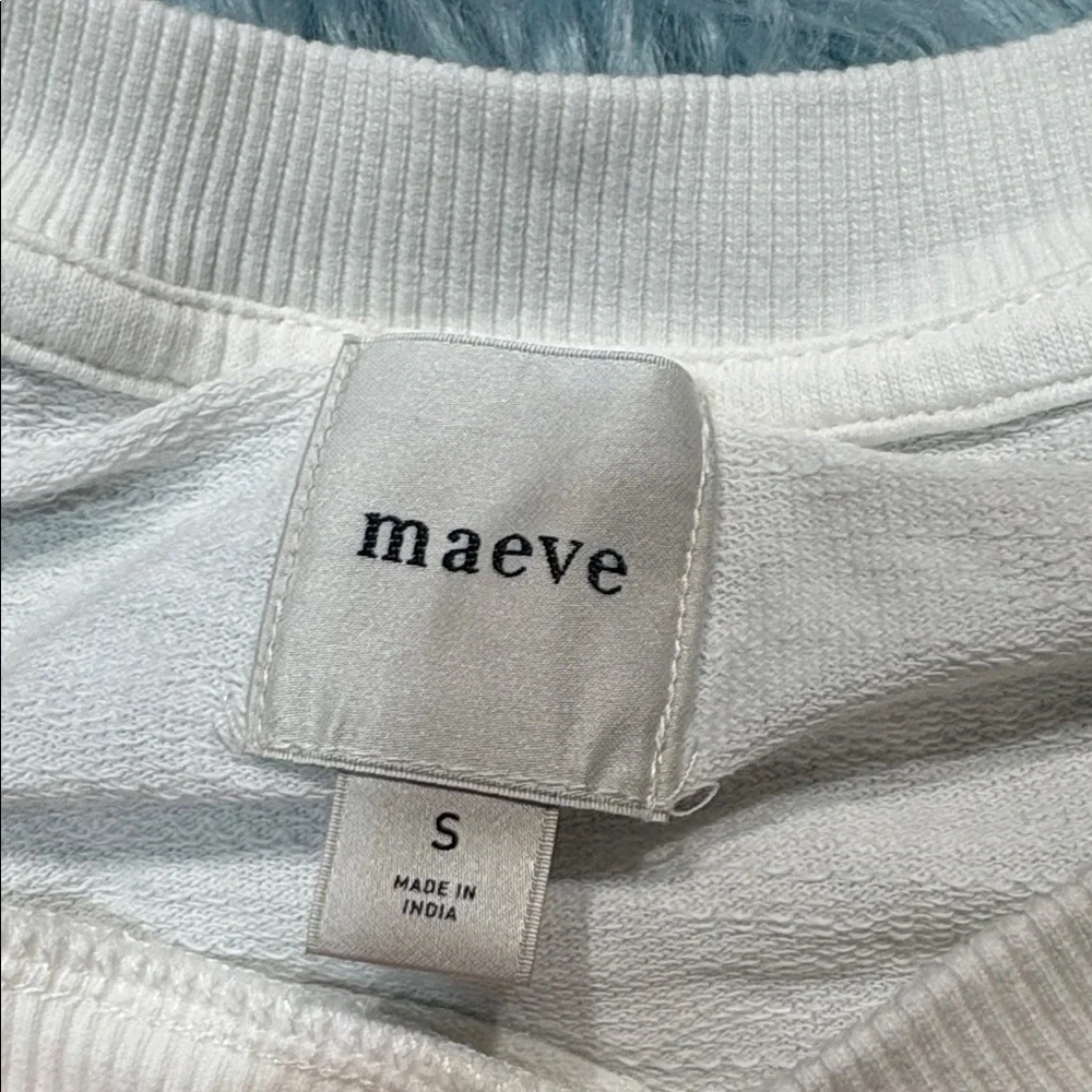 Anthropologie Maeve Ruffled Puff-sleeve Tee In White